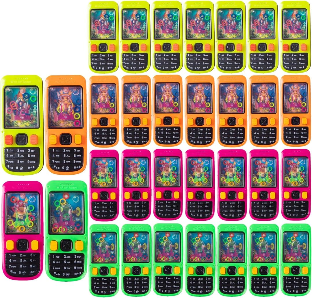 32 Pcs Handheld Water Ring Games For Kids, Party Favors/Goodie Bags Stuffers/Gift Bags/Prize Box/Return Gifts For Kids Birthday/Classroom/Halloween/Christmas/Celebration