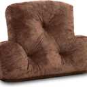 1 MIDDLE ONE Back Pillow for Chair, Memory Foam Lumbar Pillow for Back Support, Back Rest Cushion for Office, Sofa, Couch Sitting, Recliner, Bed and Lower Back Pain (Coffee)