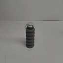 Collapsible Water Bottle, 16oz Portable Reusable Silicone Water Bottle, BPA-Free Leak-Proof Foldable Design with Carabiner, Lightweight Durable for Gym, Travel, Camping, Hiking, Sports-Black