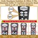 ZKAD-5 5 Pin Lift Chair Remote Only Fit for 2 Motors Golden and Ultra Comfort Chairs with 11 Button(Include SIT or Home, Not Twilight) Remote, Recliner Hand Control Part 5-Years Free Replacement