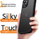 Dssairo for iPhone 15 Plus Case, with 2X Screen Protectors + 2X Camera Lens Protectors, [15FT Military Grade Protection] Anti-Fingerprints Anti-Scratch Translucent Matte Backfor (Black)