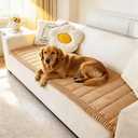 Awjcsv Couch Cover for Dogs Washable, Fuzzy Pet Couch Covers for 3 Cushion Sofa Pet Friendly, Non Slip Sofa Cover (Light Brown, 27.6" x 70.9"/70 x 180cm)