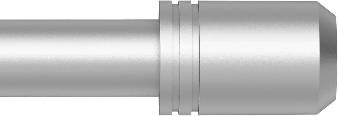 Curtain Rods for Windows 48 to 84 Inches, 5/8 Inch Silver Adjustable Small Curtain Rod Set with Brackets for Bedroom Living Room