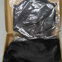 Mepase 2 Pcs Halloween Green Witch Costume Black Long Hair Wig and Black Witch Hat for Movie Halloween Adult Women Cosplay