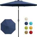 9FT Outdoor Patio Umbrella, Market Umbrella, Blue