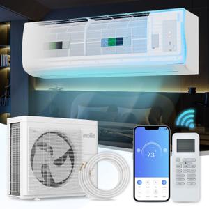 mollie 36000 BTU Mini Split Air Conditioner w/4-in-1 Filters, 208/230V 19 SEER2 AC Unit with Smart App Control, Cools Up to 2500 Sq. Ft, Pre-Charged Heat Pump and Installation Kits