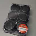 SLEETLY 4" 12pk Blank DIY Christmas Ornaments for Crafts to Personalize, Make Your Own Ornament, Stickers, Plain Paintable Flat Disc to Decorate, 12 Stencils Included, Matte Black