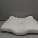 Osteo Cervical Pillow for Neck Pain Relief, Hollow Design Odorless Memory Foam Pillows with Cooling Case, Adjustable Orthopedic Bed Pillow for Sleeping, Support for Side Back Sleepers (Standard High(24.5*16.5*5.2/4.1 inches), White)