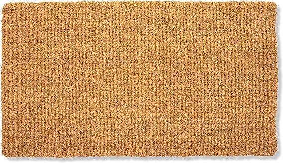 Juvale Plain Coco Coir Door Mat - 17" x 30" Bare Natural Doormat for Entrance, Suitable for Inside and Outside Use