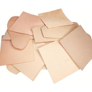 Natural Tone Vegetable Tanned Cowhide Leather Scraps, 0.5 lb Bag, for Jewelry Making, Wallets, Watch Straps, Key Chains, Journal Covers, Repairs by Kozmo