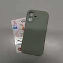 LOVE 3000 Designed for iPhone 16 Case, Premium Silicone with [Soft Anti-Scratch Microfiber Lining] Shockproof Protective Phone Case for Men Women Girls 6.1", Calke Green