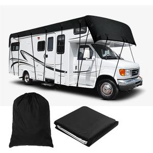 RV Roof Cover, 32 x 12 Ft / 7.5 x 3m RV Tarps Waterproof Caravan Roof Protection Tarpaulin, 210D Oxford, Foldable, Protective Cover