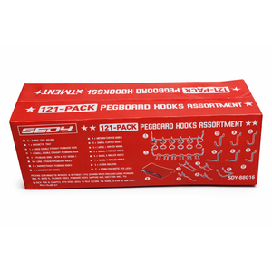 INCLY 121PCS Pegboard Accessories Organizer Kit, Peg Board Hooks Assortment with Bins for Organizing Various Tools, Fit 1/8 or 1/4 inch Pegboard for Hanging Storage, Garage Wall Attachments