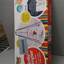 Jolly Jumper Elite (Grey Safari) Baby Exerciser - Sturdy Frame, 6 ft Tall Stand Baby Jumper, Indoor and Outdoor Exercise Saddle Seat, Adjustable Height, for Infants up to 28lbs