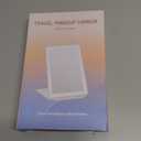 FUNTOUCH Rechargeable Travel Makeup Mirror with 72 Led Lights, Portable Lighted Beauty Mirror, 3 Color Lighting, Dimmable Touch Screen, Tabletop LED Folding Cosmetic Vanity Mirror (White)