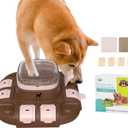 Interactive Dog Toys, ClariVory Slow Feeder Dog Bowls, Dog Nail File & Dog Puzzle for Mental Stimulation, Customizable Food Dispensing, Dog Enrichment Toys to Keep Them Busy, Puppy Toys, Brown
