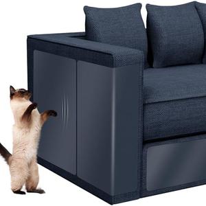 MAICOBI Cat Scratch Furniture Protector 12-Pack – Clear Self-Adhesive Couch Guards – Anti-Scratch Deterrent for Sofa and Upholstery（6+6=12）