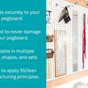 PegPro 2" Hooks Kit for Modern Plastic or Metal Pegboard  Durable Plastic Pegboard Hooks - For Garage, Kitchen, Craft Room, and more (2" Hook - 24 Pack, Black)