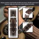 Leather Band Compatible with Samsung Galaxy Watch Ultra 47mm (2025/2024), Vintage Genuine Leather Wristband Replacement Band