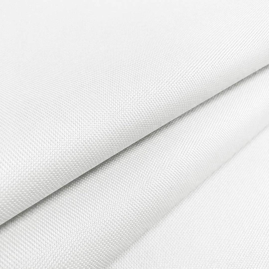 Foreate Waterproof Canvas Fabric by The Yard 600D Upholstery Fabric for Chairs 58" Wide Indoor Outdoor Water Resistant Canvas Polyester Material Sewing DIY Cloth, 5 Yards White