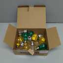 Christmas Light Bulbs 24-Pack S14 Colored LED String Light Bulbs Replacement, E26 Base 1W Plastic Shatterproof Waterproof, Christmas Light Bulb Red, Green, Yellow, Blue (Multi-colored-120v)