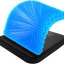 MACEVIA Gel Seat Cushion for Long Sitting, Breathable Gel Chair Cushion Cooling Pressure Relief Cushion Soft Chair Pads for Wheelchair, Office Chair, Car Seat, Home (16.5x16.5x1.6 inch)