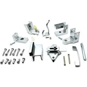 Harris Hardware TP2100 Toilet Partition Die Cast Zamac Complete Outswing Door Hardware Set, 1 in. Door 1-1/4 in. Pilaster (Chrome)