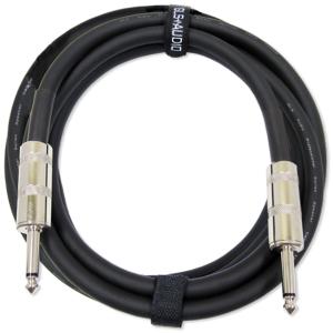 GLS Audio Speaker Cable 1/4 inch to 1/4 inch - 12 AWG Professional Bass/Guitar Speaker Cable for Amp - Black, 12 Ft.