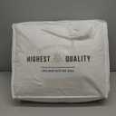 Hotel Grand Luxury White Goose Feather Down Fiber Comforter Full Queen Size, 100% Cotton All Season Duvet Insert Queen, Medium Warmth Bedding Comforter with 8 Corner Loops, White 90x90 Inch