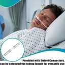 10 Pack 7Ft Adult Oxygen Nasal Cannula with 10 PCS Tube Connector, Soft Oxygen Tubing for Adult, Cannula Nasal Tubing with Soft Curved Nose Piece, High Flow Lightweight Tube