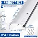Tandefio 2 Pcs 3-1/2" X 5/8" X 36" Outswing Door Threshold, Silver