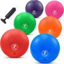 9 Inch Playground Ball Dodgeball Balls Kickball, Pack of 6, 4 Square Balls Dodge Balls for Kids, Kickballs Handball for Indoor Outdoor Games, Includes Pump