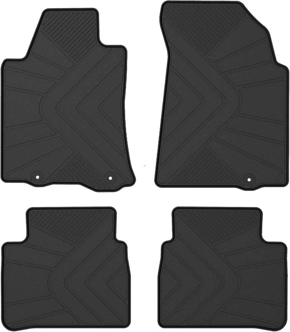 Floor Mats Compatible with 2013-2018 Nissan Altima, Custom Fit All Weather Nissan Altima Car Mats, Latex Heavy Duty Floor Liners Black 4-pc Set, 2014 2015 2016 2017