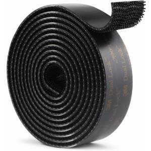 3M Dual Lock SJ3550 1"6ft Black 1 Pack Reclosable Fastener Mounting Tape Interlocking Mushroom Shaped Strong Adhesive Hook Lock Sticky Tape for Indoor and Outdoor