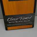 Juvale Wooden Cheese Charcuterie Board with Slate Inlay, 4-Piece Knife Set, 3 Signs (14 x 11 In, 9 Pieces)