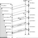 5 Tier Industrial Ladder Shelf Bookcase, Wall Mounted Wood Metal Pipe Rustic Bookshelf for Living Room (Weathered Brown, 10" D x 36" W x 70" H), 5t36in