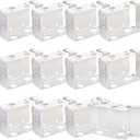 TIHOOD 12PCS 2.5 inch Blind Brackets Low Profile Box Mounting Bracket for Window Blinds