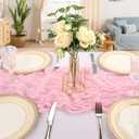 6 Pack 10FT Pink Cheesecloth Table Runner 120 Inch Long Gauze Rustic Boho Spring Cheese Cloth Table Runner Sheer Fabric Decorations for Holiday Party Wedding Banquet Bridal Baby Shower Dcor