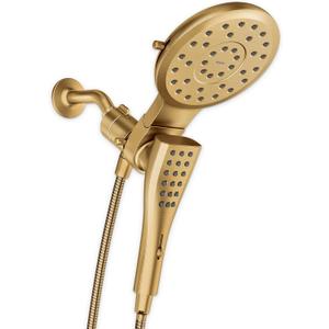 Moen Verso Brushed Gold Eight-Function 7" Wide Spray Shower Head and Detachable Handshower Combo with 72" Hose, 220C3BG