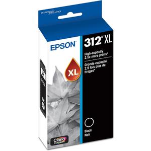 EPSON 312 Claria Photo HD Ink High Capacity Black Cartridge (T312XL120-S) Works with Expression XP-8500, 8600, 8700, 15000