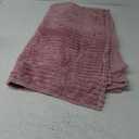 BEDELITE Fleece Blanket Twin Size  3D Ribbed Jacquard Soft and Warm Decorative Fuzzy Blankets  Cozy, Fluffy, Plush Lightweight Throw Blankets for Couch, Bed, Sofa(Pink, 60x80 inches)