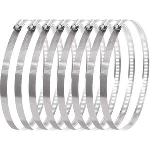 Swpeet 8Pcs 6-7inch (155-178mm) Hose Clamp 304 Stainless Steel Adjustable Range Worm Gear Hose Clamp Fuel Line Clamp Perfect for Plumbing, Automotive and Mechanical Applications