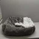 MIXJOY Dog Beds for Small Dogs, Rectangle Cave Hooded Blanket Puppy Bed, Luxury Orthopedic Cat Beds for Indoor Cats, Warmth and Machine Washable (20 inches, Grey)