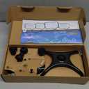 Rehand Quad Cane, Walking Cane with Ergonomic Handle Ever and Graceful 4-Pronged Base for Extra Stability, Adjustable Walking Sticks for Right or Left Handed Men & Women and Seniors (Black2)