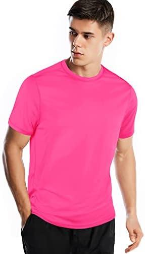 Zengjo Athletic Shirts for Men Short Sleeve Quick Dry Workout Running Gym Sport Exercise Tee Moisture Wicking, Small