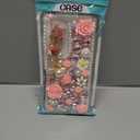 for Moto G 2025/2026,G Play 2026 Bling Case Luxury Cute Diamond Glitter Crystal Rhinestone 3D Rose Flowers Pearl Handmade Phone Cover for Women Girls with Wrist Strap,Pink