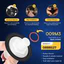 3/4" 009M3 Total Repair Kit for Watts 0888527 & LF009M3, Backflow Preventer Rebuild Set RK 009M3-T, Includes 1st & 2nd Check + Relief Valve Parts with Lubricant