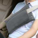 Super Soft Seatbelt Pillow, Seat Belt Pillow for Mastectomy Post-Surgery, Seat Belt Cushion for Heart Surgery Recovery, Hysterectomy Abdominal Incision Recovery Seatbelt (Dark Gray, Large)