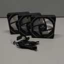 Redragon GCF012 Reverse 120mm PC Case Fan, Daisy-Chain Connection, 5V 3Pin ARGB Lighting, 4 Pin PWM Case Fan, for Radiator/Computer Case Cooling, 120x120x25mm, 3 Pack, Black