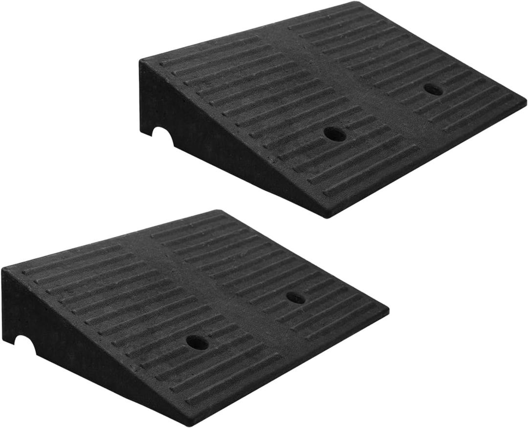 5" Threshold Ramps for Doorways 2pack, Wheelchair Ramp for Home Steps, Curb Ramp for Driveway for Shed, 7000 Lbs Load Capacity for Vehicle Motorcycle Wheelchairs Bikes Trolley Scooter